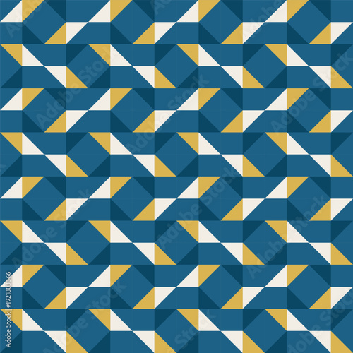 Wallpaper Mural Geometric precision aesthetic, color block tessellation modern seamless vector patterns Torontodigital.ca