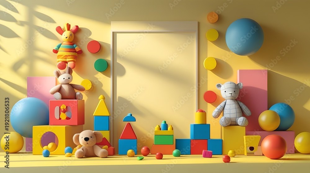 Obraz premium CHILDREN'S DAY BACKGROUND WITH COPY SPACE