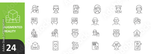 Mastered reality architectural symbols and icons set