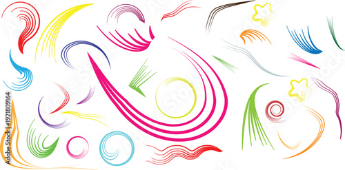 Vibrant abstract art with colorful swirling patterns and shapes