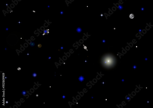 galaxy in a free space.