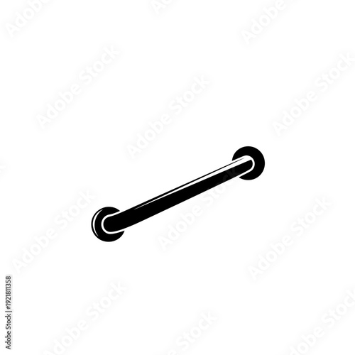 Bathtub Grab Bar Handle Silhouette for Bathroom Safety and Accessibility
