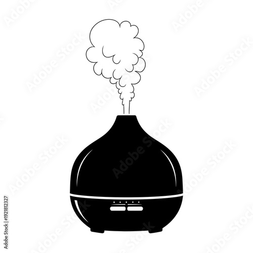 Ultrasonic Essential Oil Diffuser Silhouette for Aromatherapy Wellness