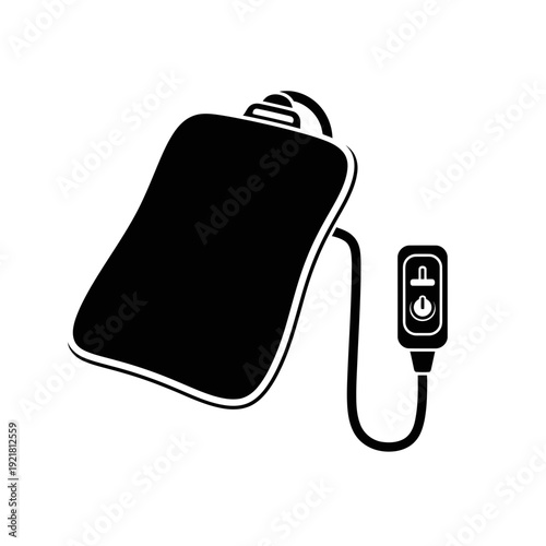 Electric Heating Pad Silhouette for Muscle Pain Relief Therapy