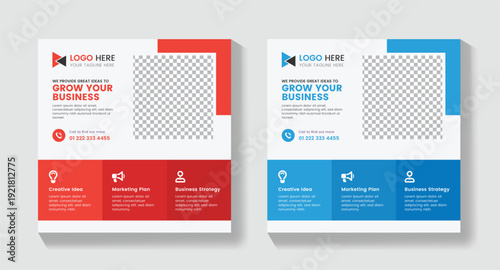 New Modern Social Media Post Flyer – Creative Business Marketing Design, Professional Modern Social Media Flyer Template for Online Promotion