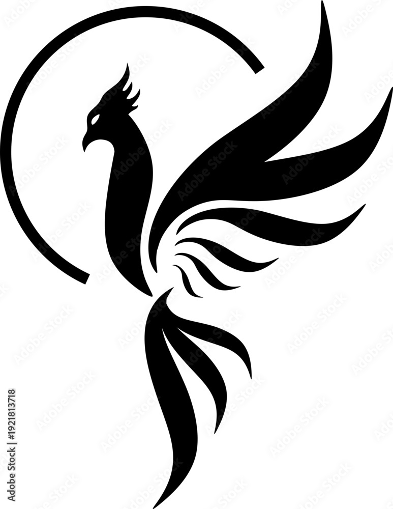 Fototapeta premium Phoenix Bird Silhouette 