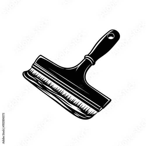 Window Squeegee Water Blade Silhouette for Glass Cleaning and Drying Equipment