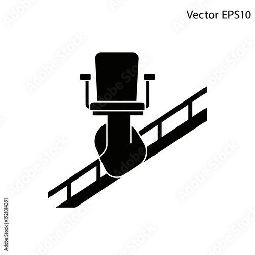 Stair Lift Chair Mobility Silhouette for Home Accessibility and Senior Independence
