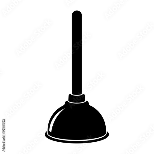 Toilet Plunger Suction Rubber Silhouette for Plumbing Blockage Repair and Drain Unclog