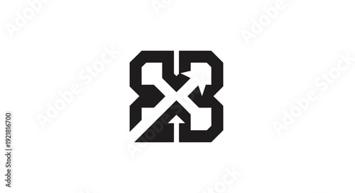 Modern abstract geometric logo design element.