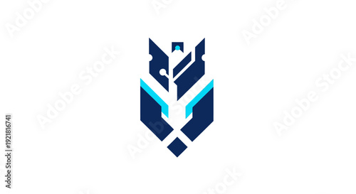 Modern abstract geometric logo design element.