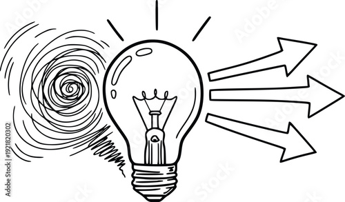 Innovative Idea Brilliant Lightbulb Page Vector Illustration