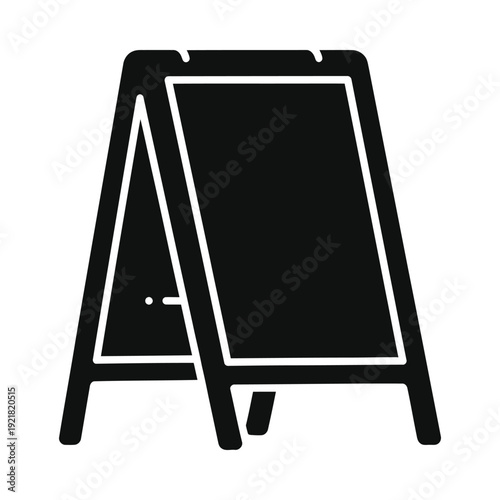 Blackboard signboard on easel, ui elements