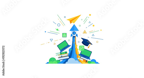 EdTech Rocket Launch for Online Education Success and Digital Learning Growth