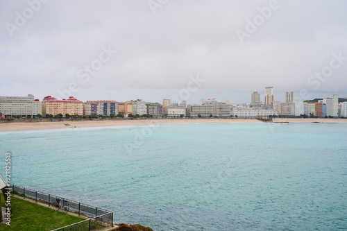 Orzan beach, A Coruña on a cloudy day