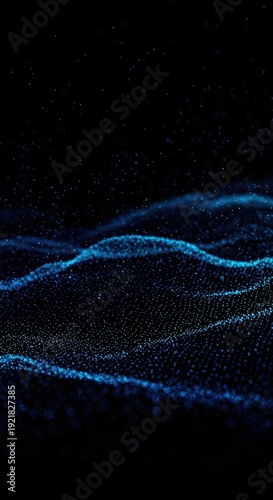 Abstract illustration of flowing digital data points creating a vast network grid structure, representing complex cybersecurity and technology concepts, visualization, concept, speed.