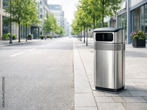 Smart garbage Bin in Daylight for Urban Sustainability Campaigns