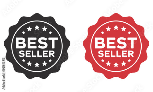 Bestseller Label Sticker Badge, Best Seller Flat Icon Vector Template, Premium Quality Award Emblem Design, Marketing Promotion Tag For Retail And E Commerce, Isolated On Transparent Background.
