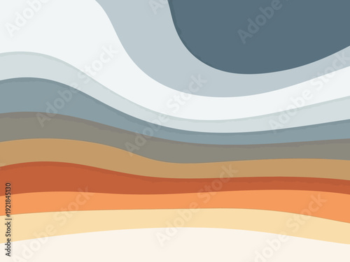 Abstract Wavy Shapes in Various Colors.