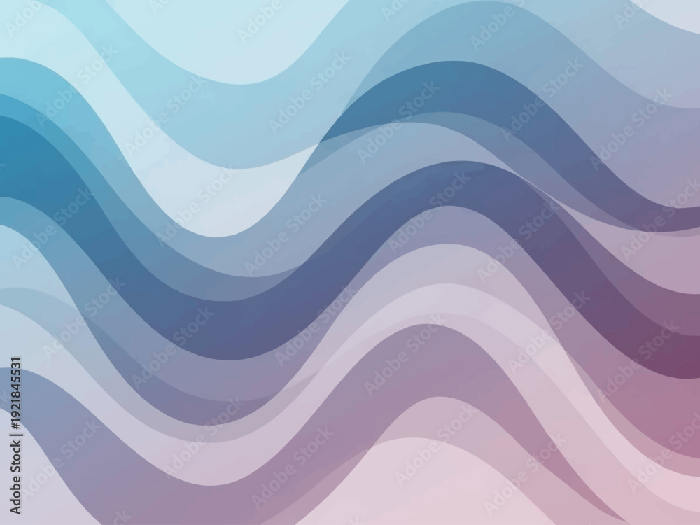 Fototapeta premium Wavy Lines Pattern in Blues and Purples.
