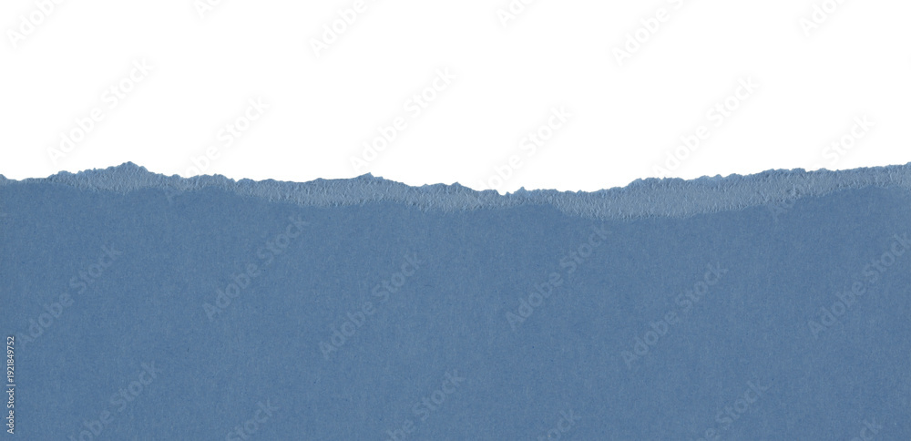 Fototapeta premium Cartulina rasgada de color azul, recurso gráfico