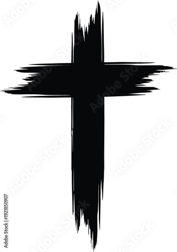 Easter vector cross symbol for holy week and resurrection