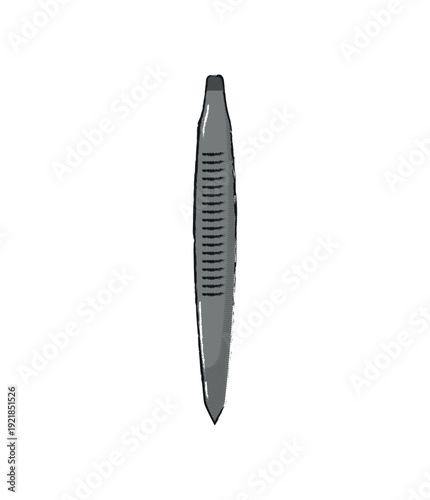 Vector illustration of eyebrow tweezers.