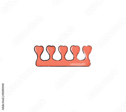 Vector illustration of toe separators.