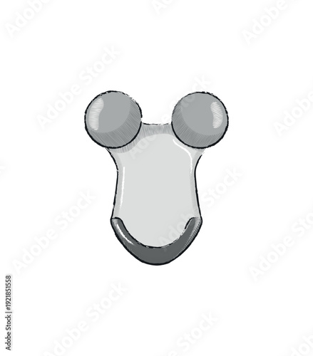 Vector illustration of a face massager tool.