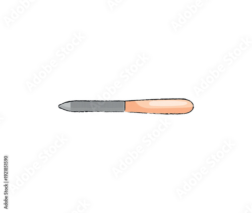 Vector illustration of a nail file.