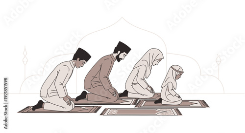 Family Praying Together A Heartwarming Scene of Faith and Unity