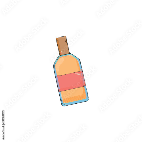 Vector illustration of a massage oil bottle.