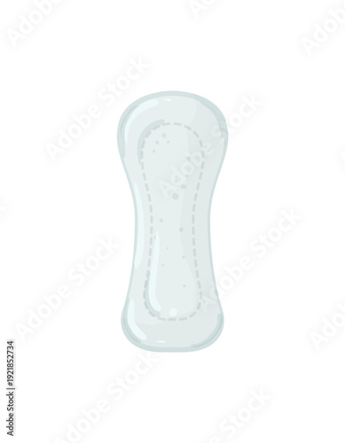 Vector illustration of a regular panty liner on a white background.
