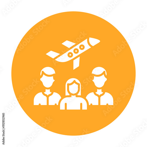 Group Travel Vector Icon