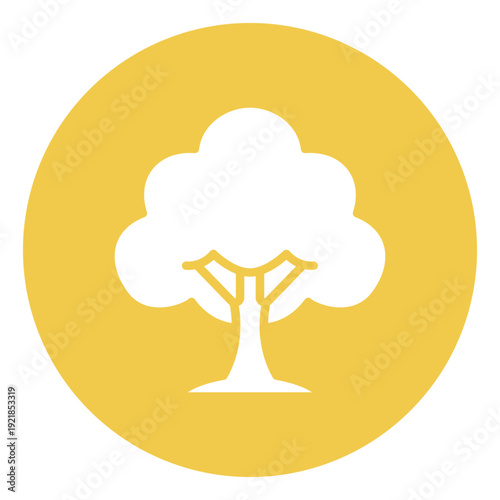 Oak Tree Vector Icon