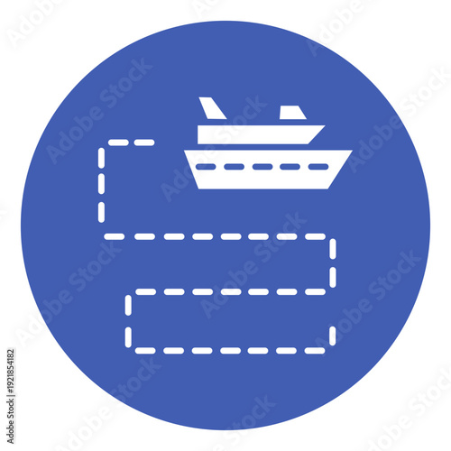 Cruise Itinerary Vector Icon