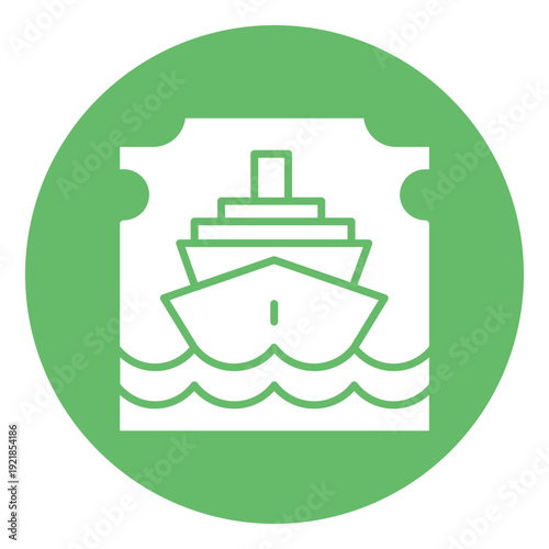 Cruise Map Vector Icon