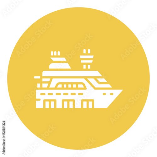 Cruise Terminal Vector Icon