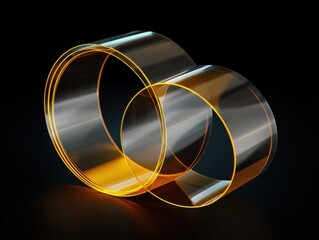 tape strip transparent isolated on a black background