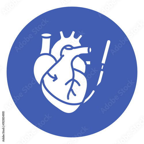 Heart Bypass Surgery Vector Icon