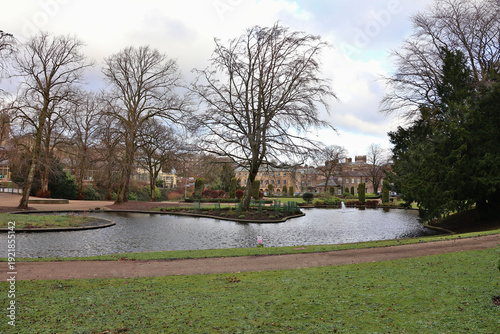 Photos View from Pavilion Gardens toward The Square in Buxton, Derbyshire; historic Vic