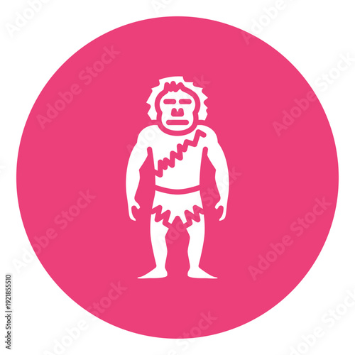 Neanderthal Man Vector Icon