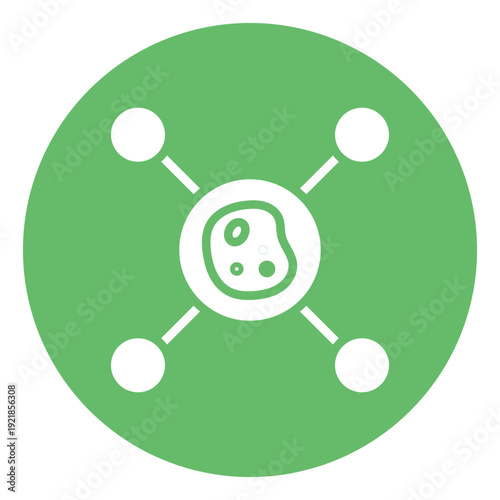 Biological Network Vector Icon