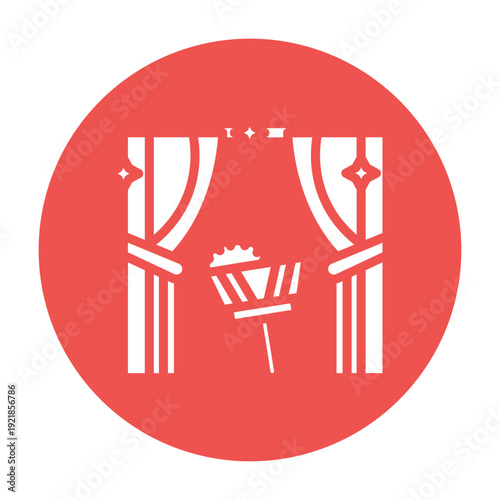 Curtain Cleaner Vector Icon