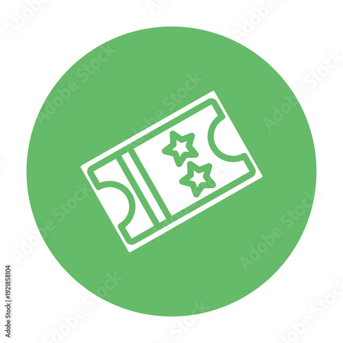 Lucky Draw Ticket Vector Icon