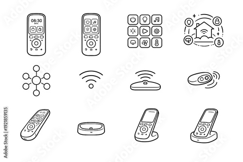 Vector wireless charging icon remote home customizable matte smooth icons ir smart