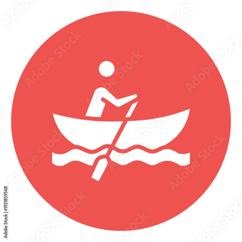 Rowing Boat Vector Icon