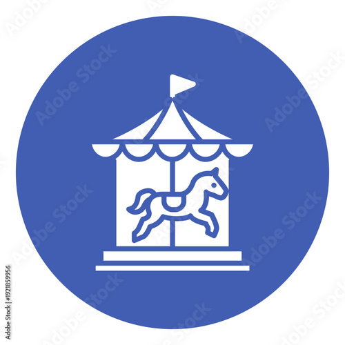 Merry Go Round Vector Icon