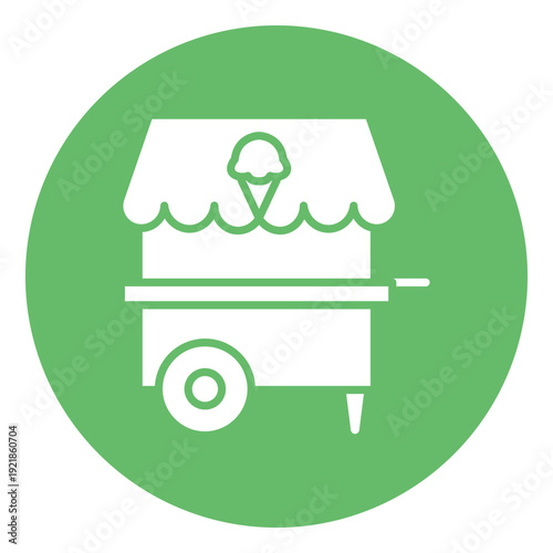 Ice Cream Stall Vector Icon