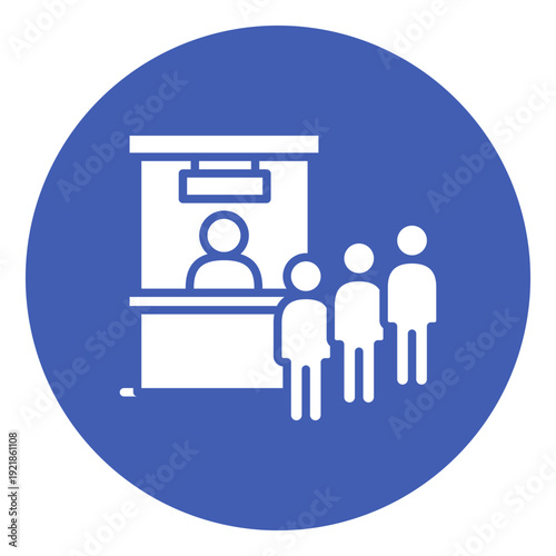 Ticket Counter Vector Icon
